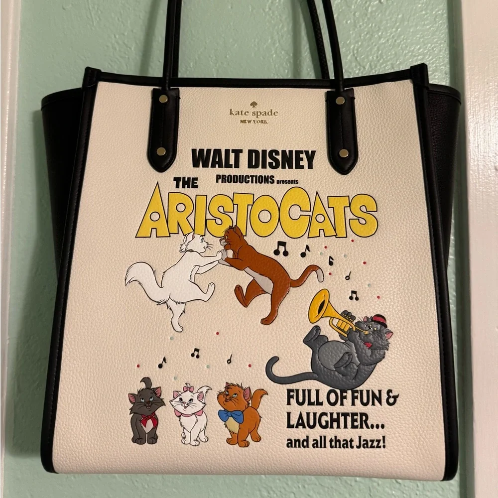 NWT Kate Spade x Disney New York Aristocats Ella North South Tote - Picture 1 of 4